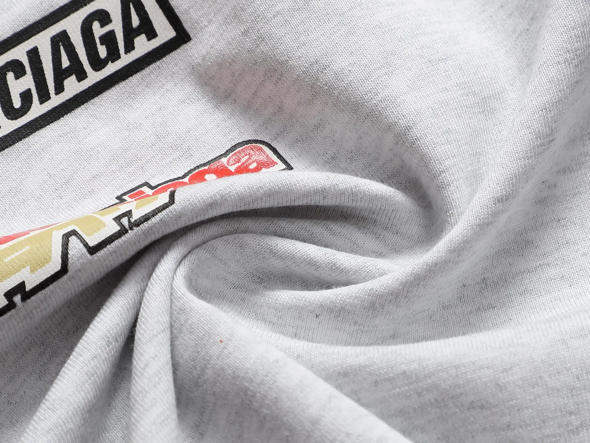 BALENCIAGA 2026 Logo Logo ， Retro Same Style T 320 Versatile : Black Gray Size：XS S M L